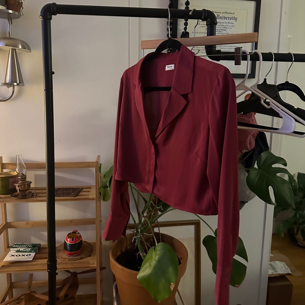 Aritzia crop top blouse